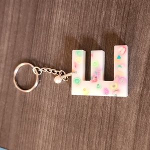 "E" Fruit Resin Keychain